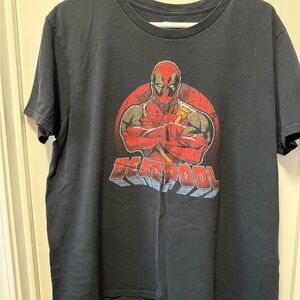 Marvel Black and Red Deadpool Tee